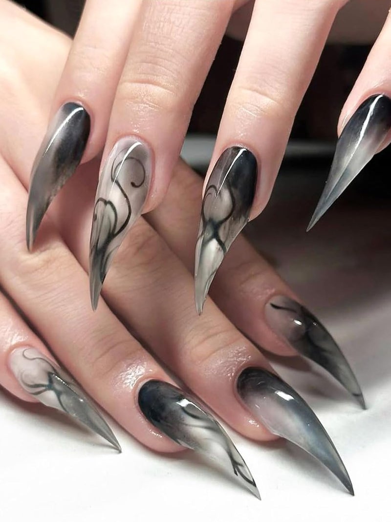 EBANKU Dual Nail Forms for Poly Extension Gel, 150 PCS Clear Eagle Claw Nail Molds Reusable 15 Sizes Hawk Curve Nail Extension Forms for Builder Gel Manicure Design Salon DIY - Image 2